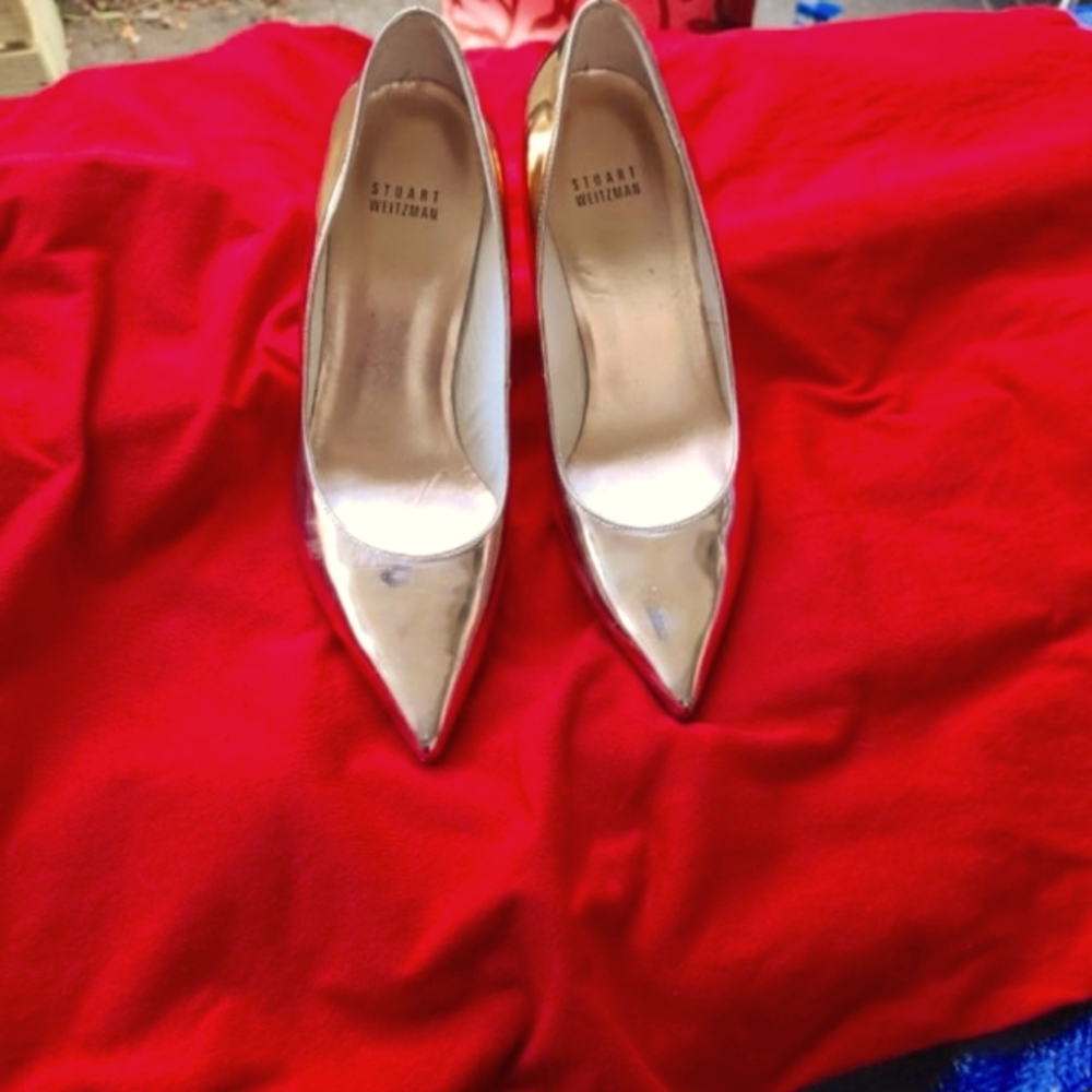 Stuart Weitzman Gold Heels